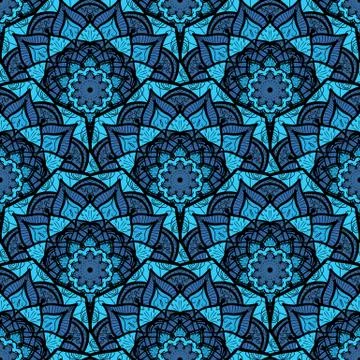 Mandala Seamless Pattern Stock Illustration