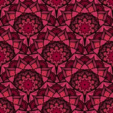 Mandala Seamless Pattern Stock Illustration
