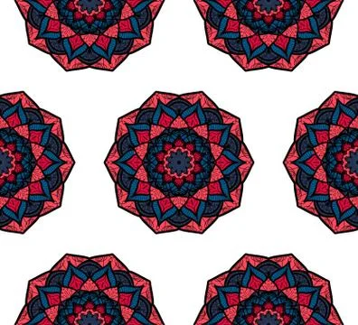 Mandala Seamless Pattern Stock-Illustration
