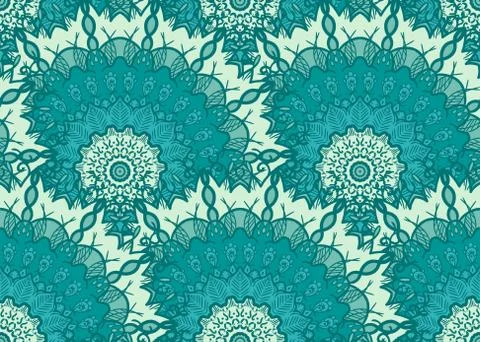 Mandala Seamless Pattern Stock Illustration