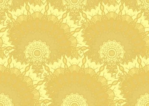 Mandala Seamless Pattern Stock Illustration