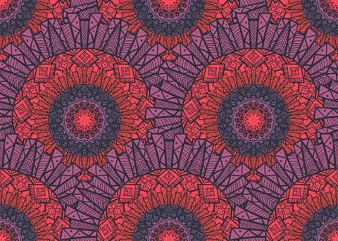 Mandala Seamless Pattern Stock-Illustration