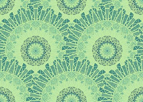 Mandala Seamless Pattern Stock Illustration