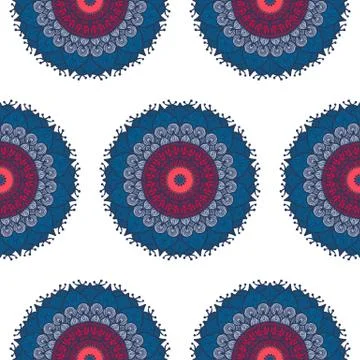 Mandala Seamless Pattern 스톡 일러스트