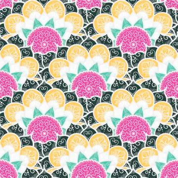 Mandala Seamless Pattern 스톡 일러스트