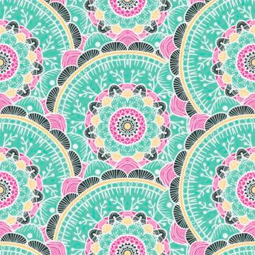 Mandala Seamless Pattern Stock Illustration