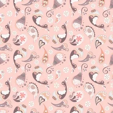 Mandala, seamless pattern, Indian illustration Stock Illustration