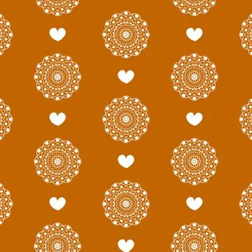 Mandala seamless pattern vector background template. Textile print colorful f イラスト素材