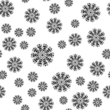 Mandala seamless pattern on white background. Stock Illustration