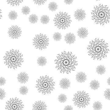 Mandala seamless pattern on white background. Stock Illustration