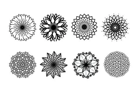 Mandala set Stock Illustration