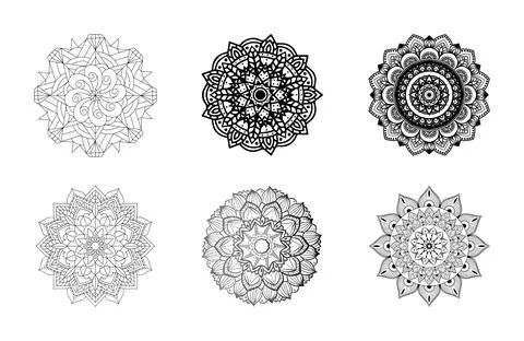 Mandala set Stock Illustration