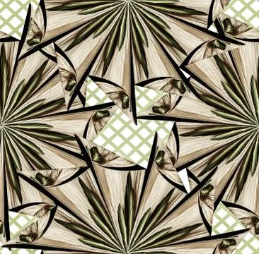 Mandala shaped  seamless pattern design Illustrazione stock