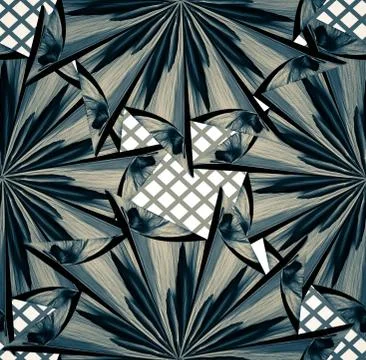 Mandala shaped  seamless pattern design Illustrazione stock