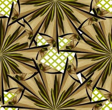 Mandala shaped  seamless pattern design Stock Illustration