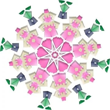 Mandala Shiny Piece Element Gradient Abstract Creative Background for Digit.. イラスト素材