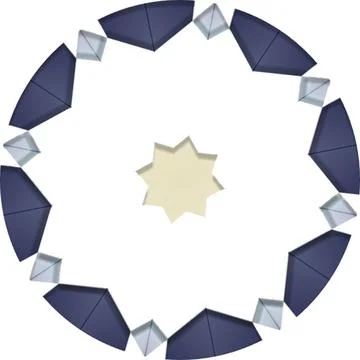 Mandala Shiny Piece Element Gradient Abstract Creative Background for Digit.. Illustrazione stock