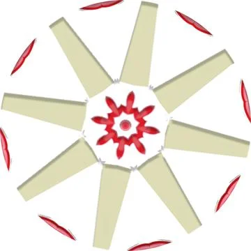 Mandala Shiny Piece Element Gradient Abstract Creative Background for Digit.. Stock Illustration