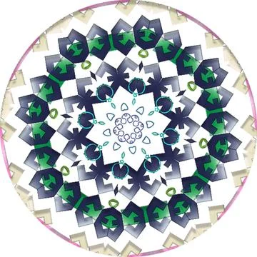 Mandala Shiny Piece Element Gradient Abstract Creative Background for Digit.. Illustrazione stock