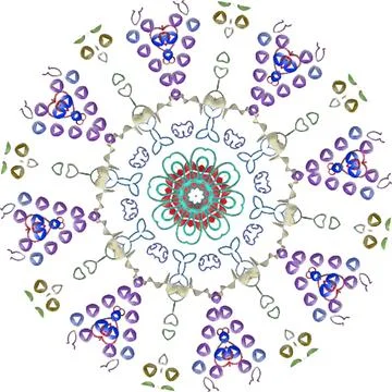 Mandala Shiny Piece Element Gradient Abstract Creative Background for Digit.. Stockillustratie