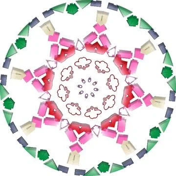 Mandala Shiny Piece Element Gradient Abstract Creative Background for Digit.. 스톡 일러스트