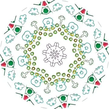 Mandala Shiny Piece Element Gradient Abstract Creative Background for Digit.. Illustrazione stock