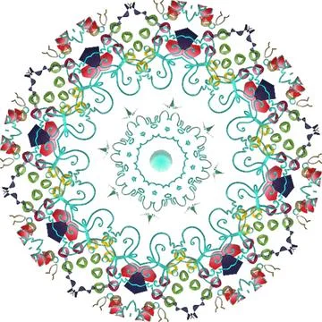 Mandala Shiny Piece Element Gradient Abstract Creative Background for Digit.. Stockillustratie