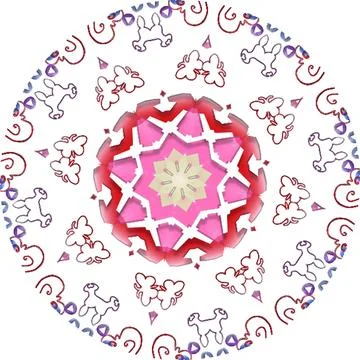 Mandala Shiny Piece Element Gradient Abstract Creative Background for Digit.. Stockillustratie