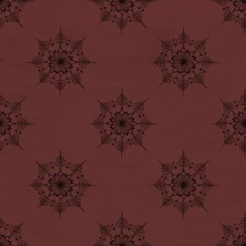 Mandala snowflake seamless pattern gentle Illustrazione stock