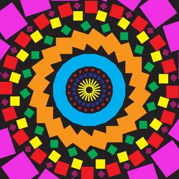 Mandala Of Squares Stock Illustration