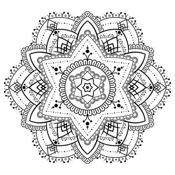Mandala with Stars Stock Illustration