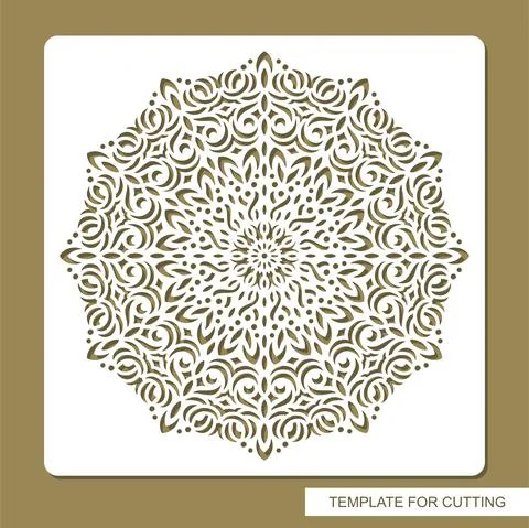 Mandala stencil.  Stock Illustration