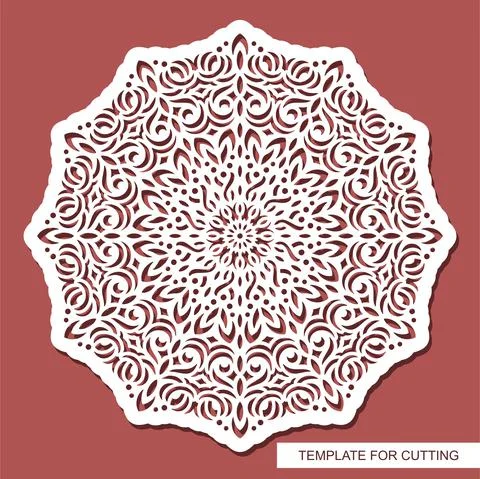 Mandala stencil.  Stock Illustration