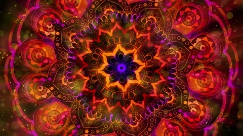 Mandala Sun Glitters Stock Footage 85891026