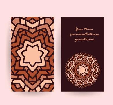 Mandala symbol card vector Stock Illustration