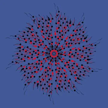 Mandala with twists. Circular pattern. Vector illustration. Stock Illustration