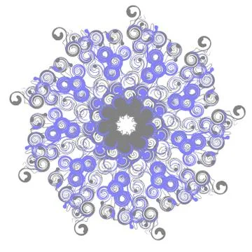 Mandala with twists. Circular pattern. Vector illustration. Stock Illustration