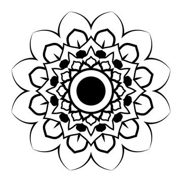 Mandala vector art illustration Illustrazione stock
