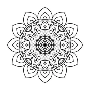 Mandala vector art illustration Illustrazione stock