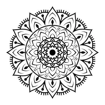 Mandala vector art illustration Illustrazione stock