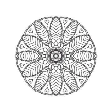 Mandala Vector Art Pattern Design Stock Illustration