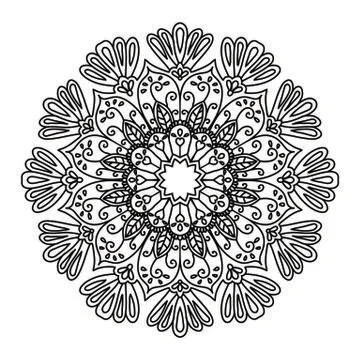 Mandala Vector Art Pattern Design Stock Illustration