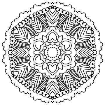 Mandala Vector Art Pattern Design Stock Illustration