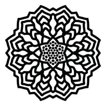 Mandala Vector Art Pattern Design Stock Illustration