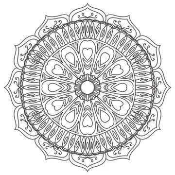 Mandala Vector Art Pattern Design Stock Illustration