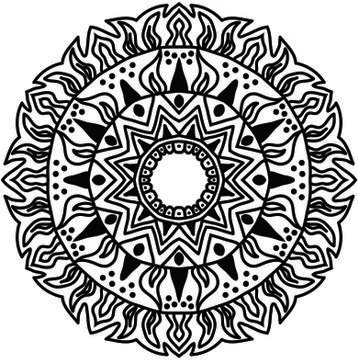 Mandala Vector Art Pattern Design Stock Illustration