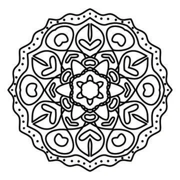 Mandala Vector Art Pattern Design Stock Illustration
