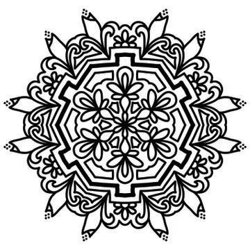 Mandala Vector Art Pattern Design Illustrazione stock