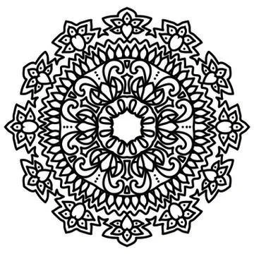 Mandala Vector Art Pattern Design Stock Illustration