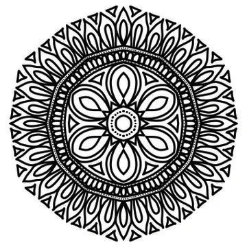 Mandala Vector Art Pattern Design Stock Illustration